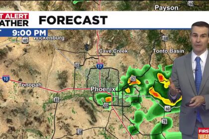 Blowing dust moving through Phoenix metro