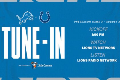 Detroit Lions at Indianapolis Colts: How to watch, listen and follow Detroit Lions at Indianapolis Colts: How to watch, listen and follow