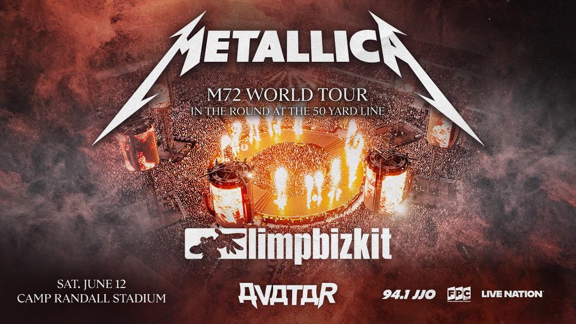 Metallica coming to Camp Randall on June 12, 2027