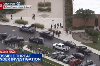 Oak Forest High School under lockdown for possible threat; massive police response, officials say Oak Forest High School under lockdown for possible threat; massive police response, officials say
