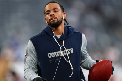Watch Cowboys’ Cobie Durant get cleated in the one spot you never want to be hit