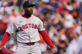 Aroldis Chapman day to day dealing with lat tightness Aroldis Chapman day to day dealing with lat tightness