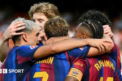 Valencia 5-0 Barcelona: Fermin Lopez stars as Barcelona cruise past Valencia