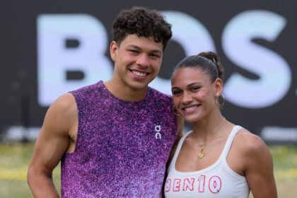 Trinity Rodman’s blonde curls steal the show as she cheers on boyfriend Ben Shelton at the US Open