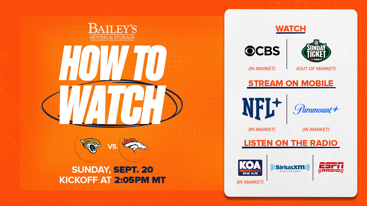 How to Watch: Broncos vs. Jaguars